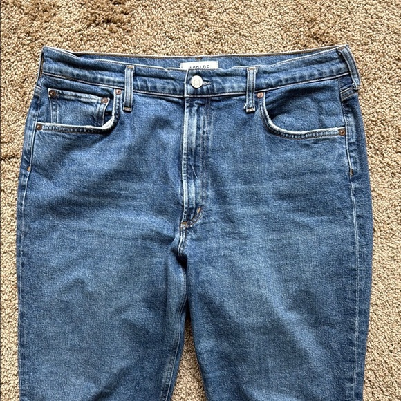 Agolde Merrel Mid Rise Straight Jeans Medium Wash - Picture 5 of 11